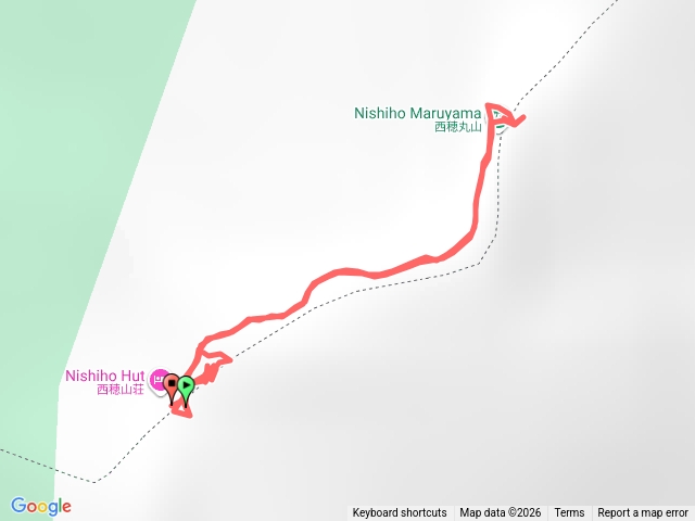日本冬季攀登(北阿爾卑斯飛驒山脈)之西穗高岳丸山的雪地滑落制動與短繩隊練習