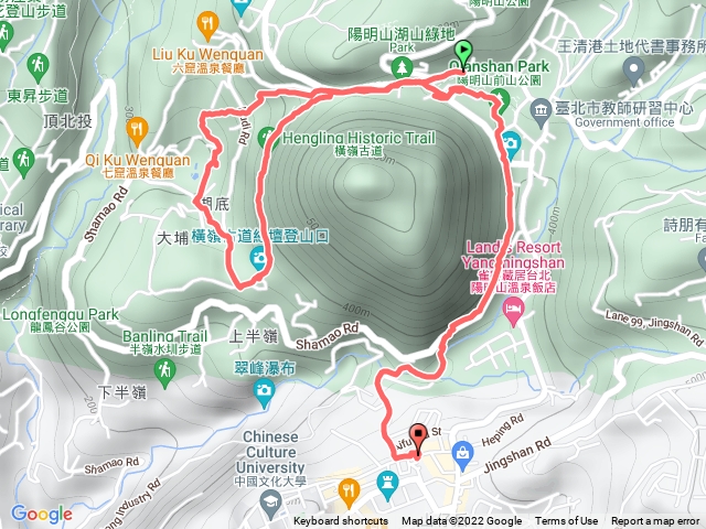 橫嶺古道環狀線健行走到文大之輕旅行