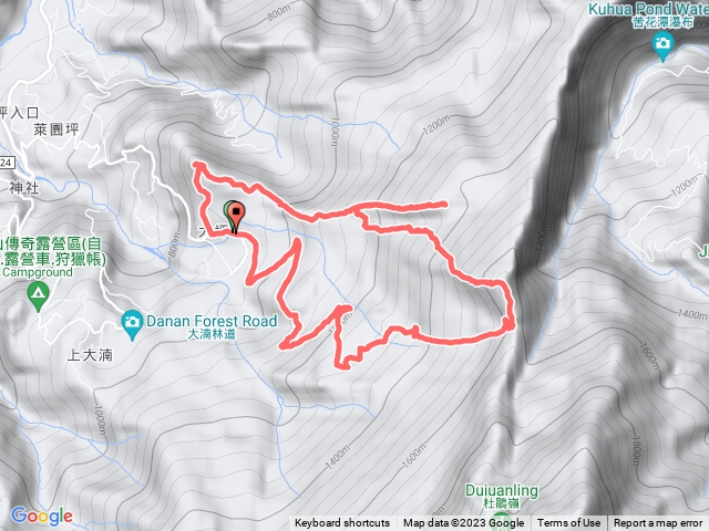 紅毛山，無名山，大坪大石壁，大坪山O型