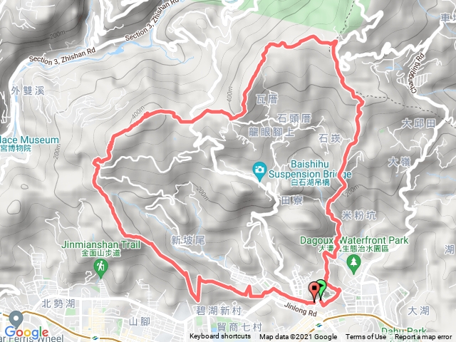 內湖～龍船岩，開眼山，碧山，大崙頭尾山，剪刀石山 心型步道