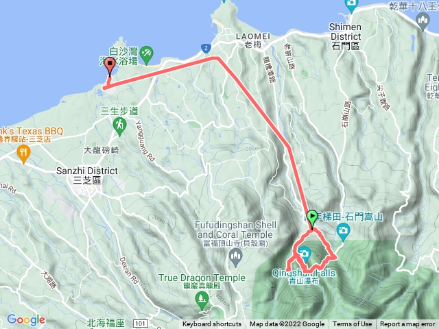 青山瀑布老梅瀑布尖山湖步道