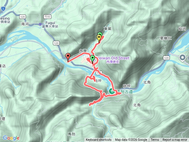 馬胎古道、南坪古道，內灣火金姑