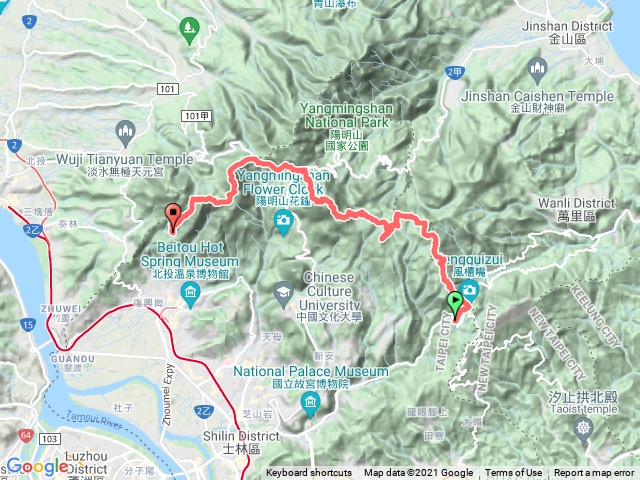 陽明山東西向大縱走20211120
