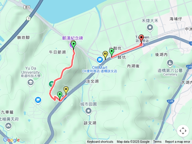 114、05、22鄭漢步道（鄭漢登山口上鄭漢紀念碑－下到談文火車站）