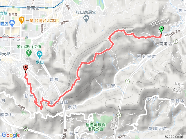 中華科技大學四分里山九五峯姆指山出吳興街