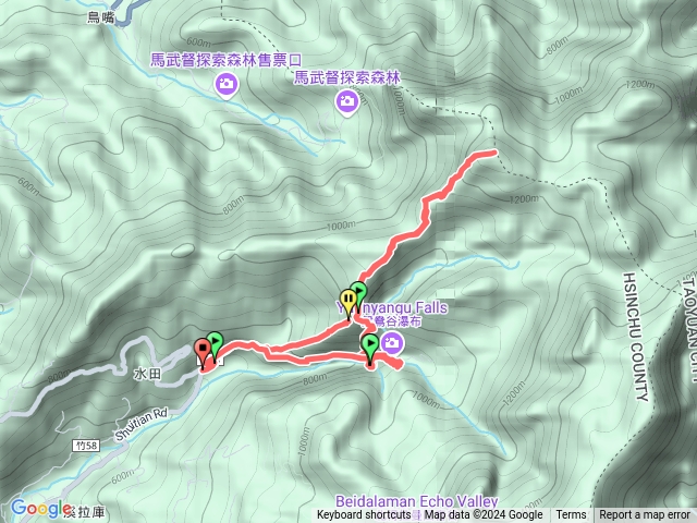 20241110 水田林道上外鳥嘴山 順訪鴛鴦谷瀑布群