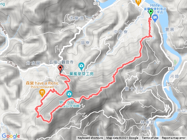 上坪廣惠宮-上五指山五連峰-猴洞一線天-五指山觀音寺