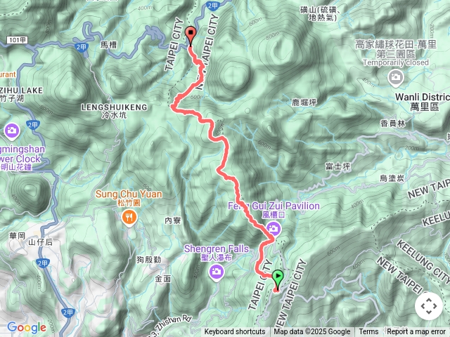 五指山公園-雙溪溝古道-風擎步道-金包里大路預覽圖