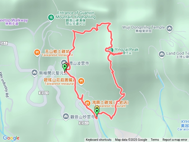 尖山轉鷹仔尖轉小北插