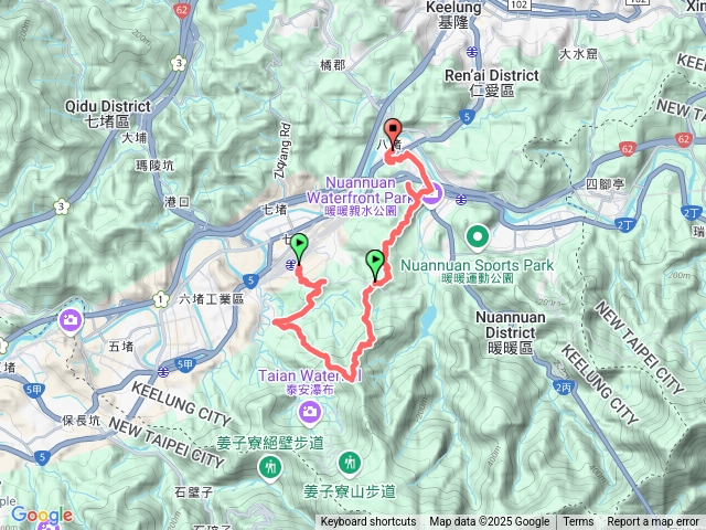 20250118七上八下七堵車站-靈惠廟-益壽山-臥龍山-拔西猴山-暖暖砲台-三疊山南峰-三疊山-