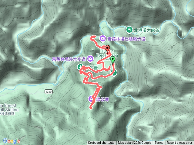 惠蓀林場｜巨松台步道→經山嵐小徑→關刀山林道→湯公碑→青蛙石步道預覽圖