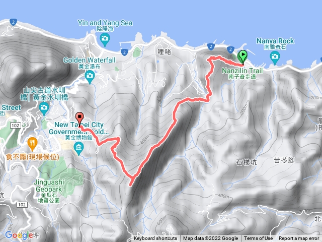 南雅魚港到劍龍稜到381到555到半屏山到茶壺山到勸濟堂