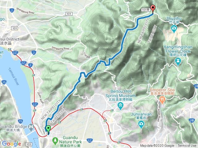 臺北大縱走：尋寶任務臺北大縱走第一段：關渡至二子坪202007121525