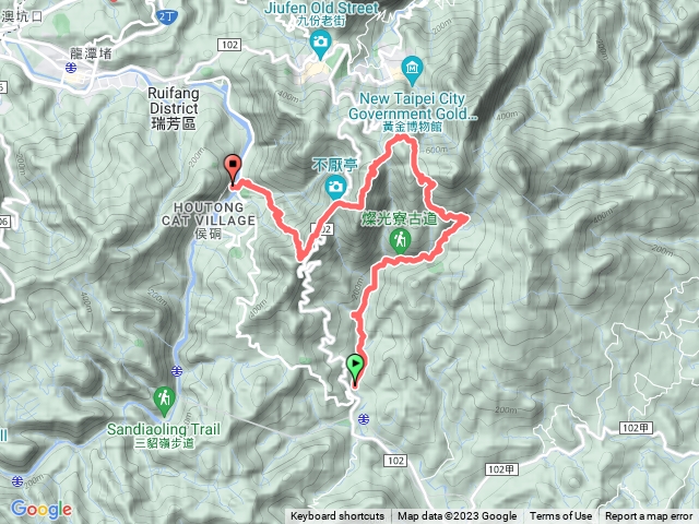 燦光寮、牡丹山、金字碑健行