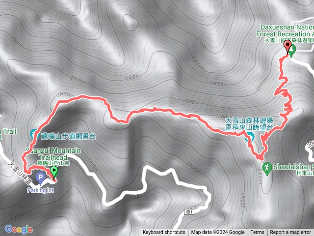 鳶嘴山+稍來大雪山遊客中心出