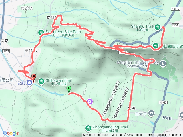 十八彎古道橫山觀日步道長青自行車道預覽圖