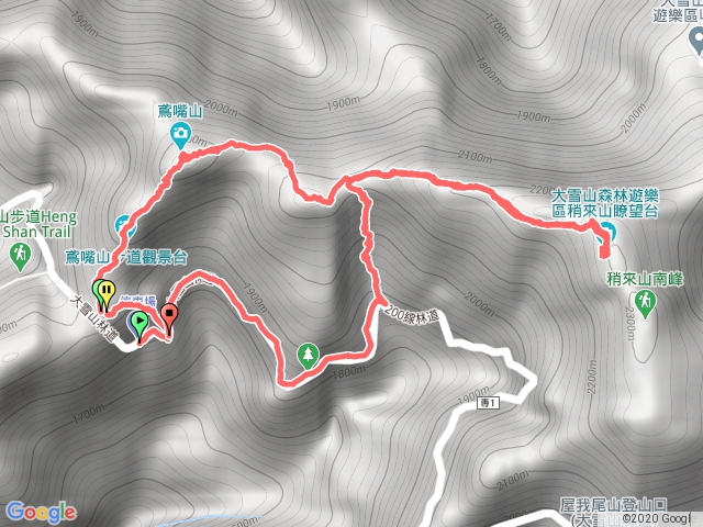 鳶嘴山捎來山O型