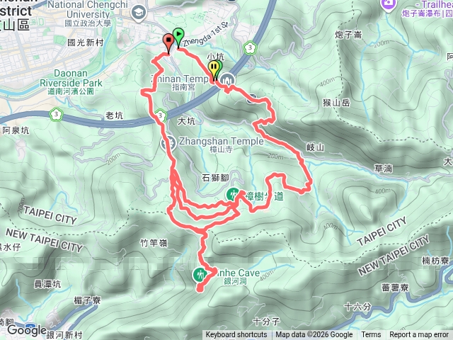 指南千階步道接樟樹步道銀河洞回政大後山