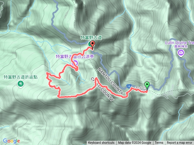 新高口上兒玉山走東水山下特富野古道預覽圖