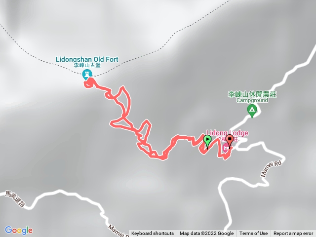 李棟山莊起登舊路陡上新路緩下