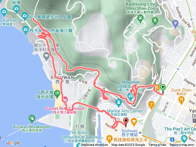 中山大學北面步道柴山大道