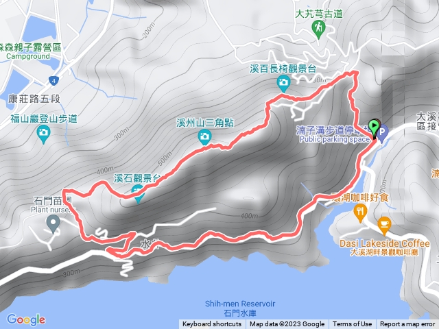 溪州山一圈輕鬆路線！ (大艽芎古道進→環湖路一段585巷出→環湖路一段回到起點)