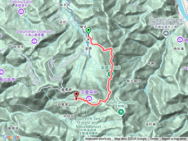 南投-溪頭_鳳凰北嶺_台演山（南鳳凰山）_鳳凰南嶺_忘憂森林（有航點說明）預覽圖