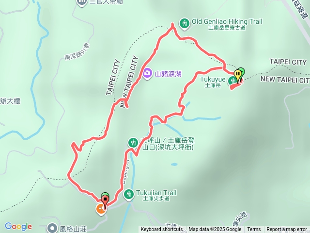 土庫岳、山豬窟尖O型(深坑端)