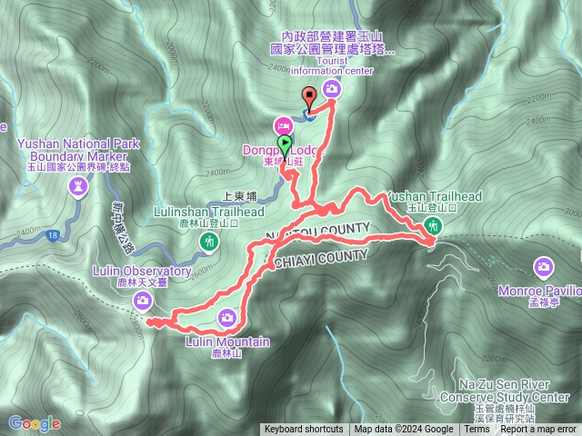 玉山登山口、麟趾山、鹿林山、鹿林前山o繞預覽圖