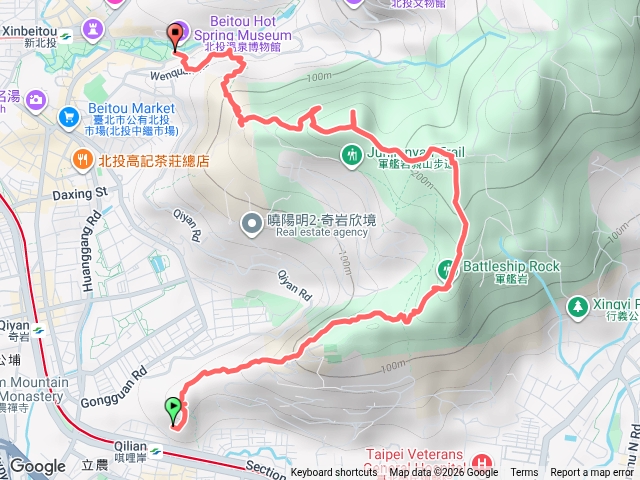 烏尖連峰/捷運唭哩岸上新北投下