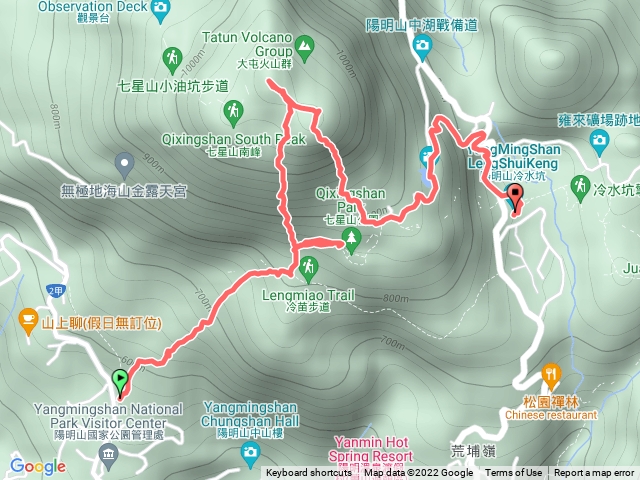 七星山主峰，東峰，冷水坑