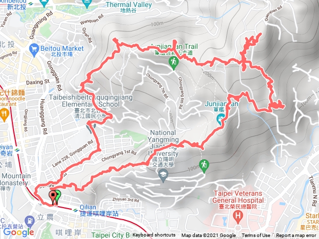 20211031東華山-奇岩山-唭哩岸山-磺溪山南峰-磺溪山-八頭山-丹鳳山-唭哩岸捷運站O形