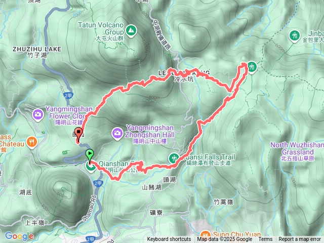 陽明山＞絹絲瀑布＞擎天崗＞冷水坑＞七星公園＞遊客中心預覽圖