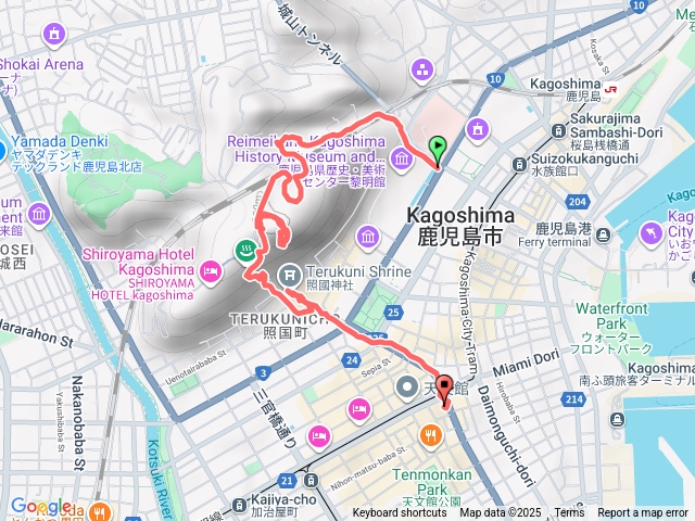 日本九州鹿兒島城山觀景台西鄉隆盛