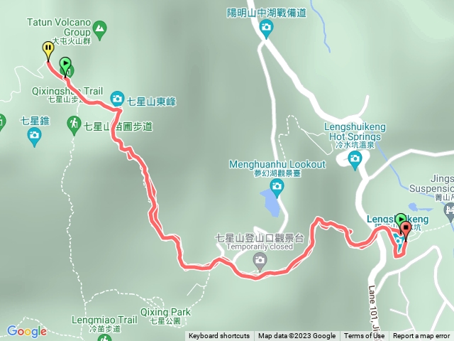早上5.45分冷水坑上七星山