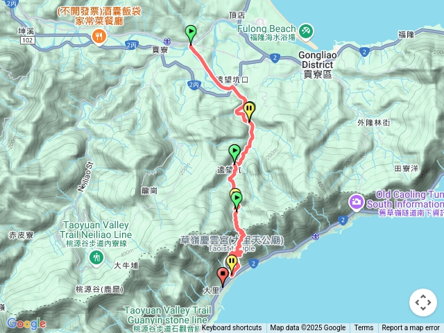 草嶺古道（貢寮火車站-大里火車站）