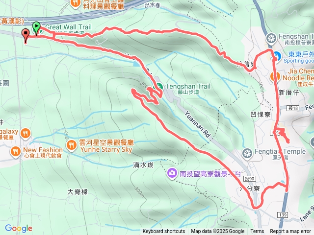 員林萬里長城藤山步道環形預覽圖
