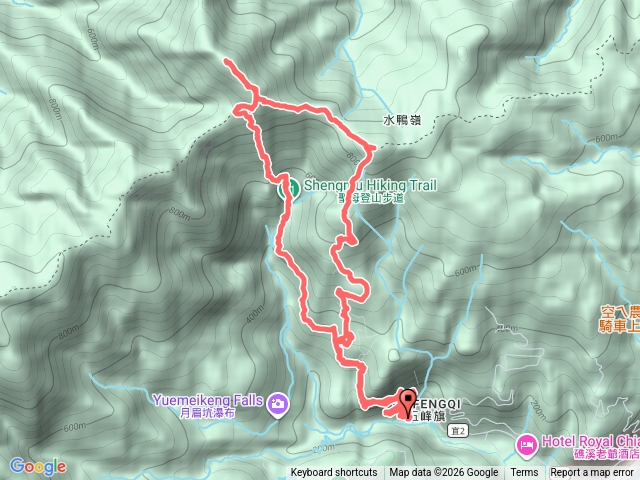 2026-02-14礁溪-聖母登山步道聯絡道-聖母朝聖地-一水休息站-2.5K保線路林道-北五峰旗山-竹仔崙山-三角崙山東南峰-三角崙山-聖母山莊-通天橋O型走
