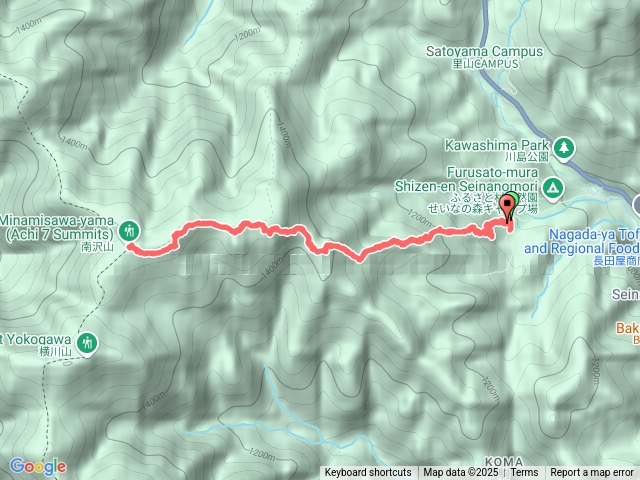 日本名古屋雪登南沢山(原路去回)