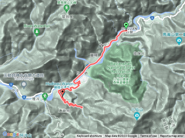 蝴蝶谷瀑布步道