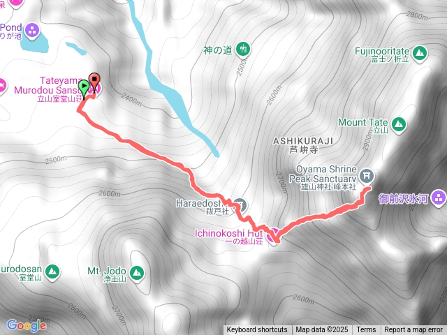 立山室堂山莊往返雄山