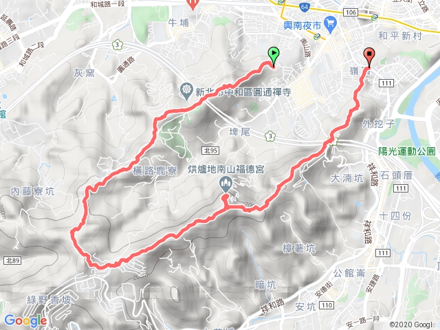 中和烘爐地步道O型路線（國勝嶺至景平路）