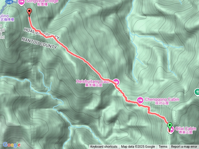 奇萊稜線營地到松雪樓