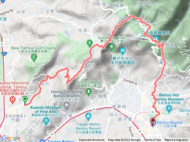 20220109竹圍-北投市場(嘎勞別山、小坪頂山、清天宮、鳳梨涼亭)