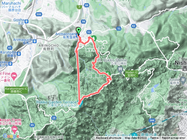 日本有馬縱走六甲山