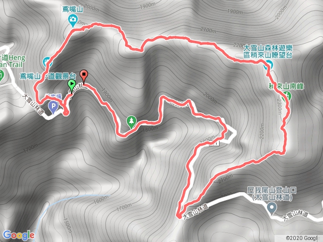 2020 鳶嘴山、稍來山Ｏ型