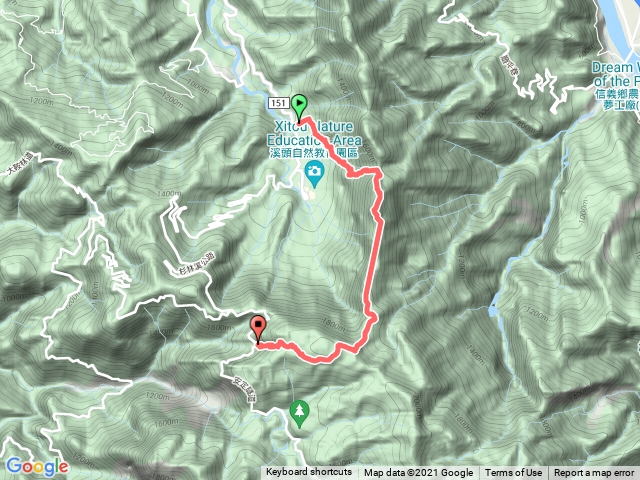 溪頭第五登山口上天文台下留龍頭