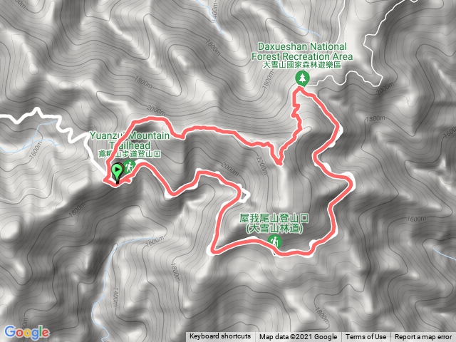 鳶嘴山捎來步道大雪山入口出