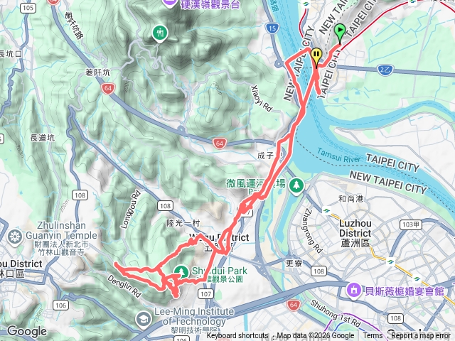 20260919關渡-關渡大橋-洲子洋公園-龍鳳巖山-外寮憲訓-水碓山-外寮水碓公園-水碓山-外寮崙-外寮憲訓-成泰路一段-關渡大橋-關渡預覽圖