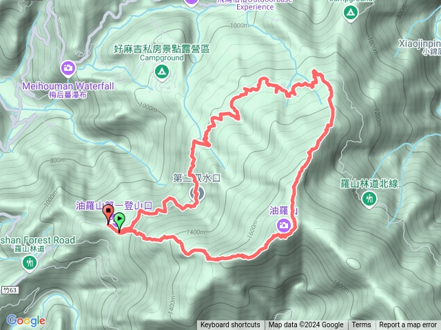 油羅山，1上3下